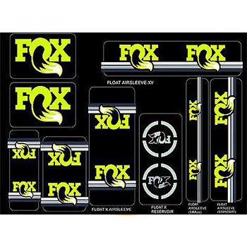 UNIVERSAL DECAL KIT YELLOW FOR FORKS AND SHOCKS FOX 2015/...