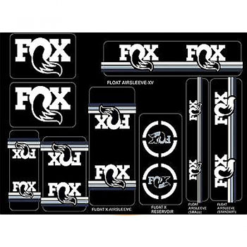 UNIVERSAL DECAL KIT WHITE FOR FORKS AND SHOCKS FOX 2015/1...